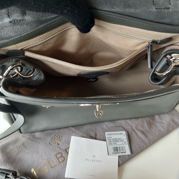 Mulberry Alexa bag in grey classic silky calf leather - Picture 9 of 16
